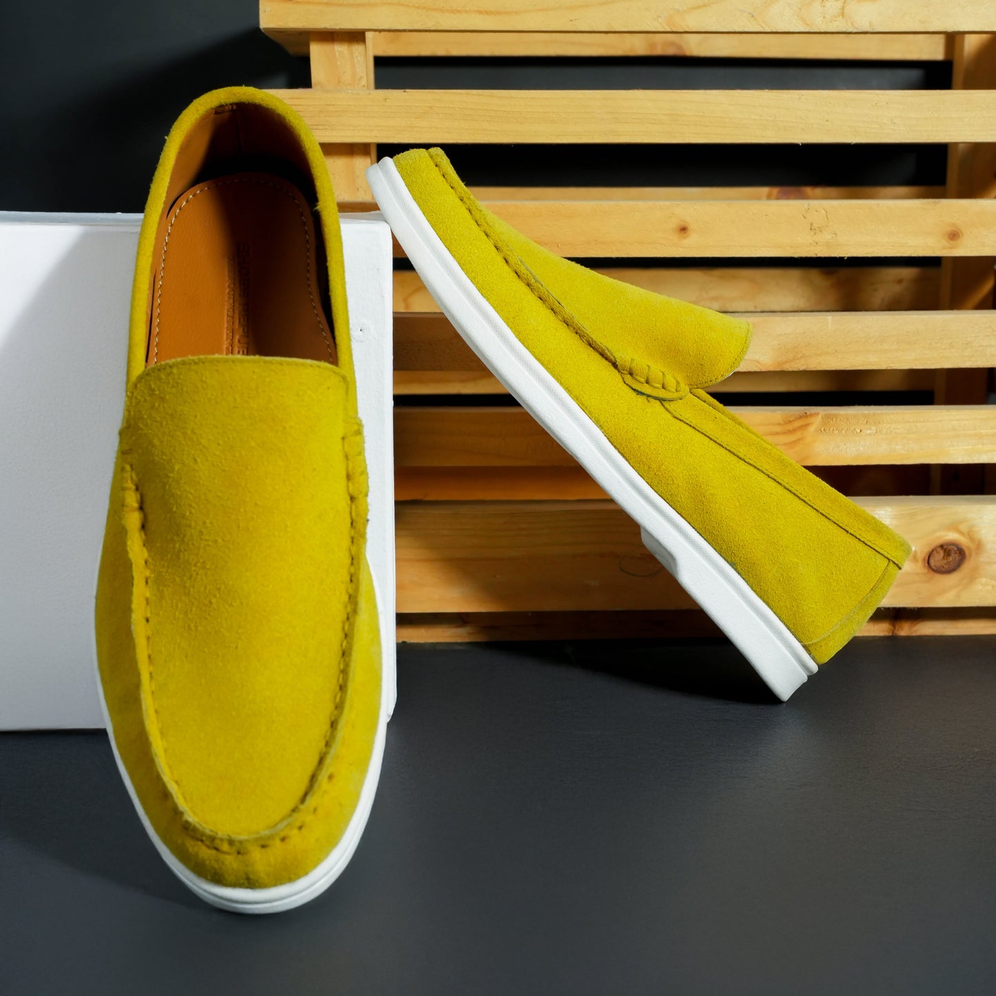 Monaco Suede Loafer ( Solar Bloom ) - 100% Pure Suede Leather