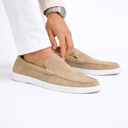 Monaco Suede Loafer ( Dune ) - 100% Pure Suede Leather