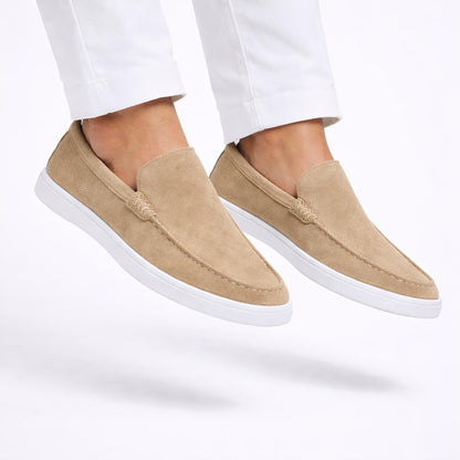 Monaco Suede Loafer ( Dune ) - 100% Pure Suede Leather
