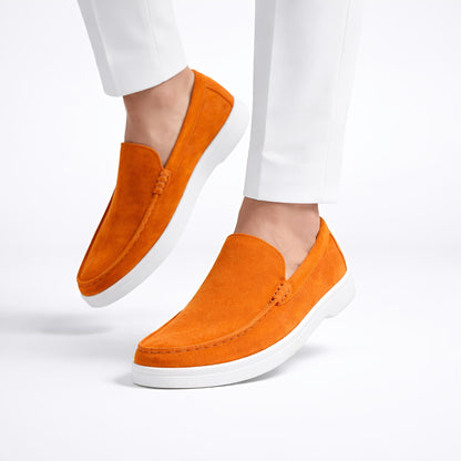Monaco Suede Loafer ( Cosmic Flame ) - 100% Pure Suede Leather