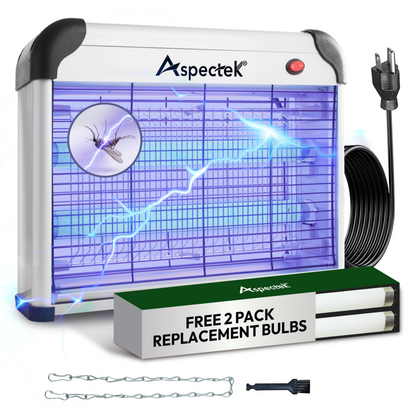 Aspectek 20W Indoor Bug Zapper, Includes 2 Replacement Bulbs, Mosquito Zapper, Insect Zapper, Bug Lamp Zapper