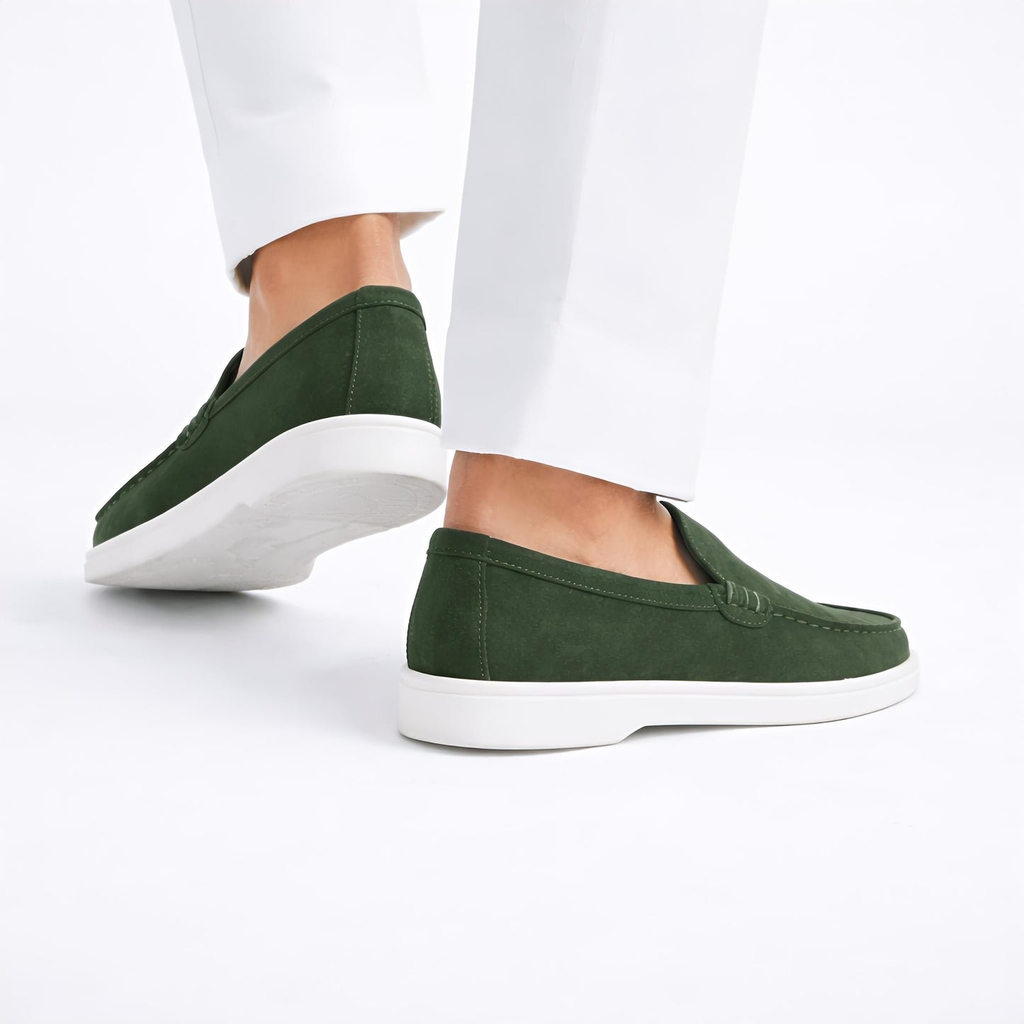 Monaco Suede Loafer ( Forest Green ) - 100% Pure Suede Leather