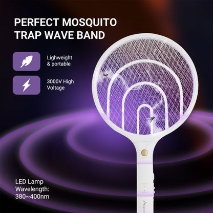 Aspectek 2 Pack Electric Fly Swatter 3000V, 2 in 1 – Electric Fly Swatter & Bug Zapper Racket for Indoor & Outdoor Use