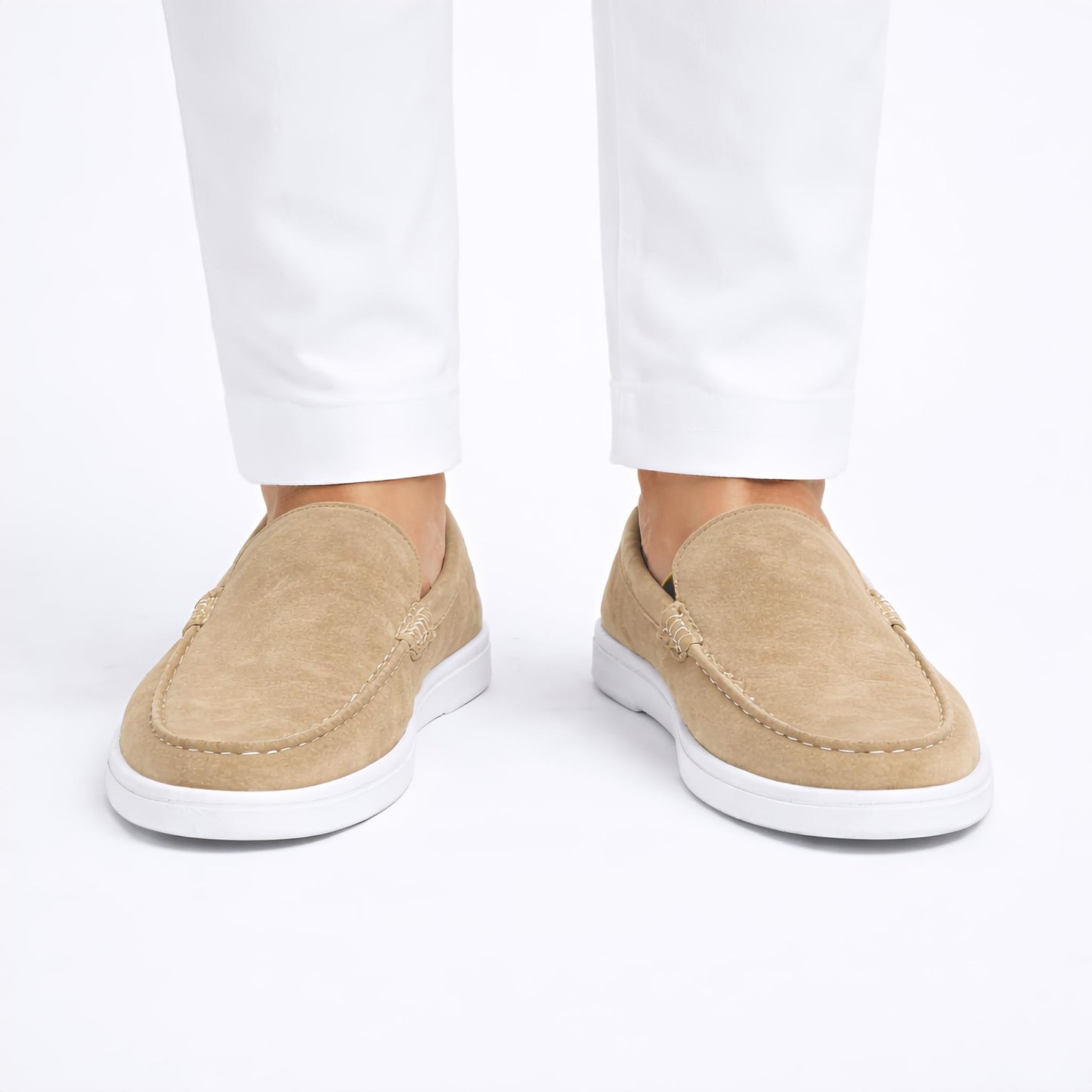 Monaco Suede Loafer ( Dune ) - 100% Pure Suede Leather