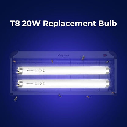 Aspectek Bug Zapper Replacement UV Lamp Bulb Light Tube 20W for 40W Electronic Bug Zapper, 2-Pack