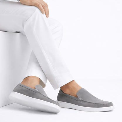 Monaco Suede Loafer ( Steel Grey ) - 100% Pure Suede Leather