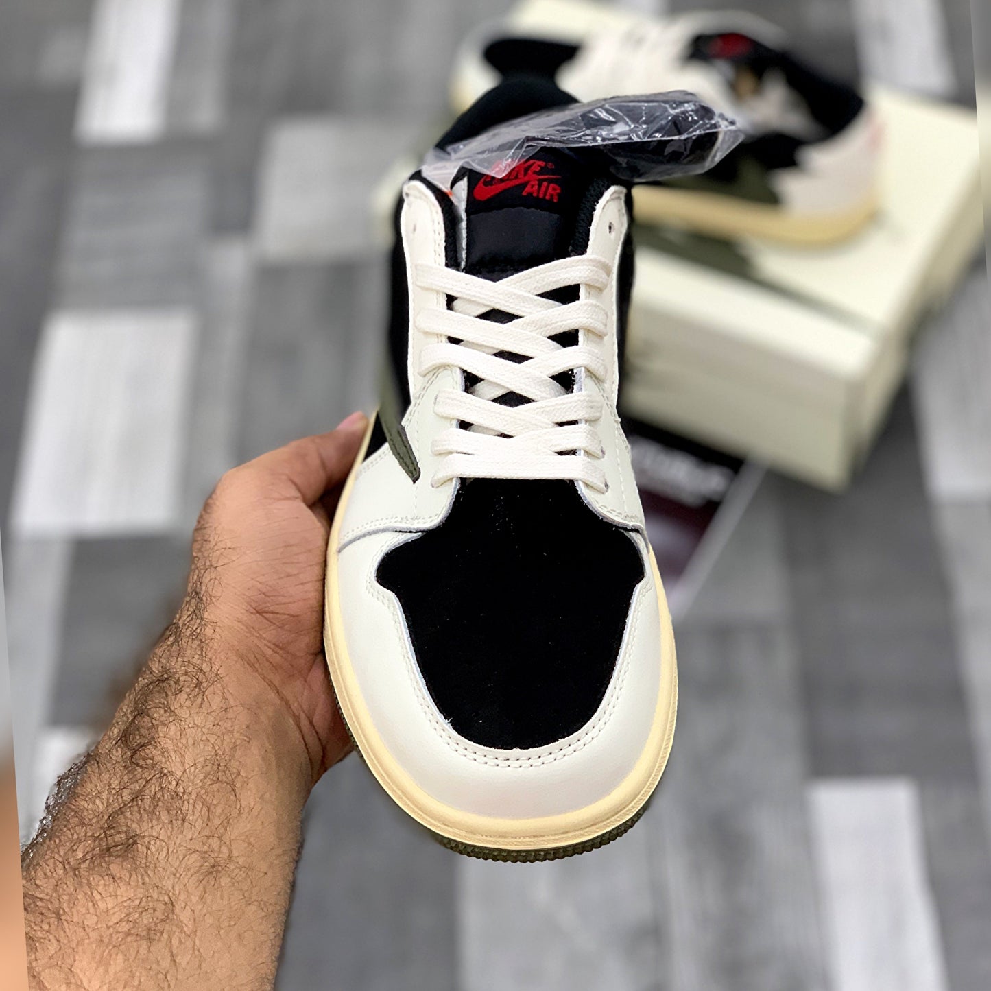 AJ-1 Lows Travis Scott (Olive)- Premium Batch