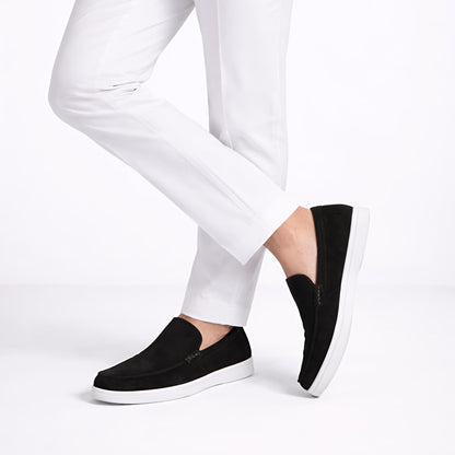 Monaco Suede Loafer ( Black ) - 100% Pure Suede Leather