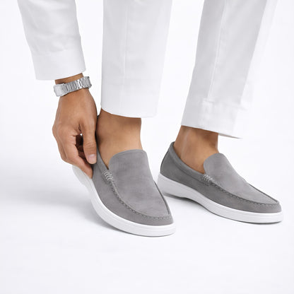 Monaco Suede Loafer ( Steel Grey ) - 100% Pure Suede Leather