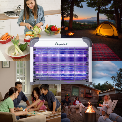 Aspectek LED Bug Zapper - Powerful High-Voltage Insect Killer Mosquito Zapper Indoor, 3 LED Light, Energy-Efficient & Durable Fly Trap