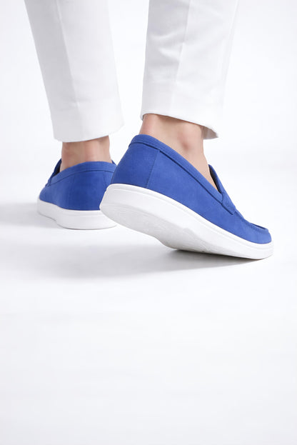 Monaco Suede Loafer ( Santorini Blue ) - 100% Pure Suede Leather