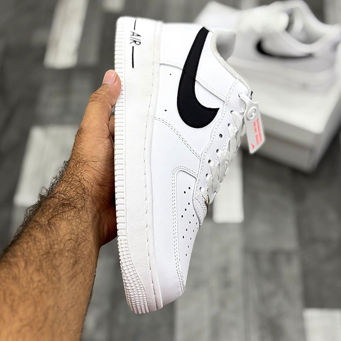 AF-1 White Black Swoosh Premium Batch