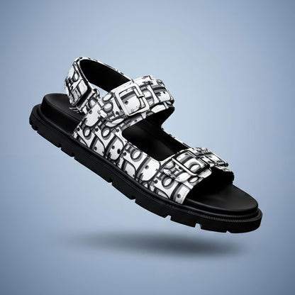 Aqua Obligue Sandals White