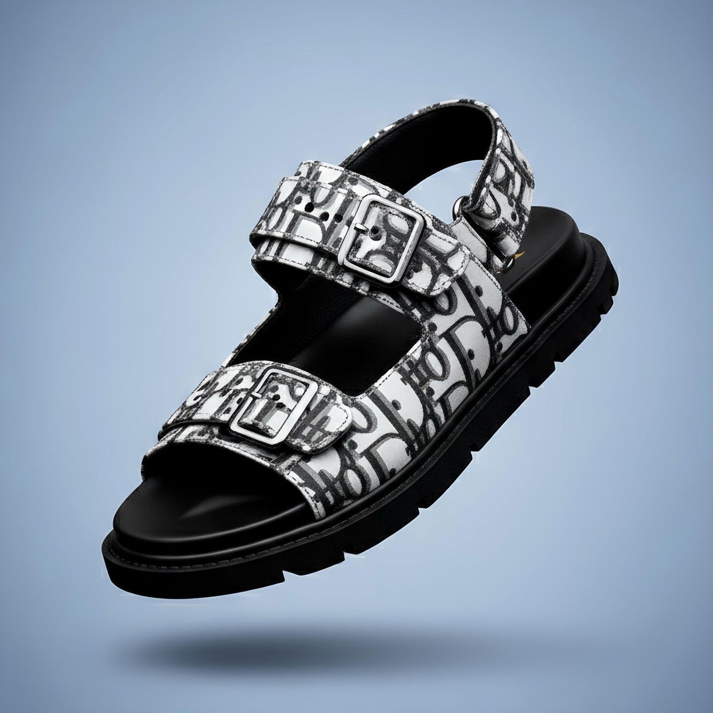 Aqua Obligue Sandals White