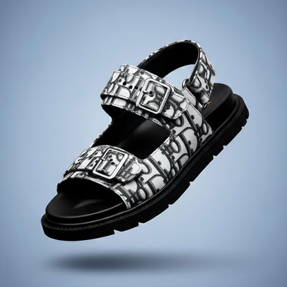Aqua Obligue Sandals White