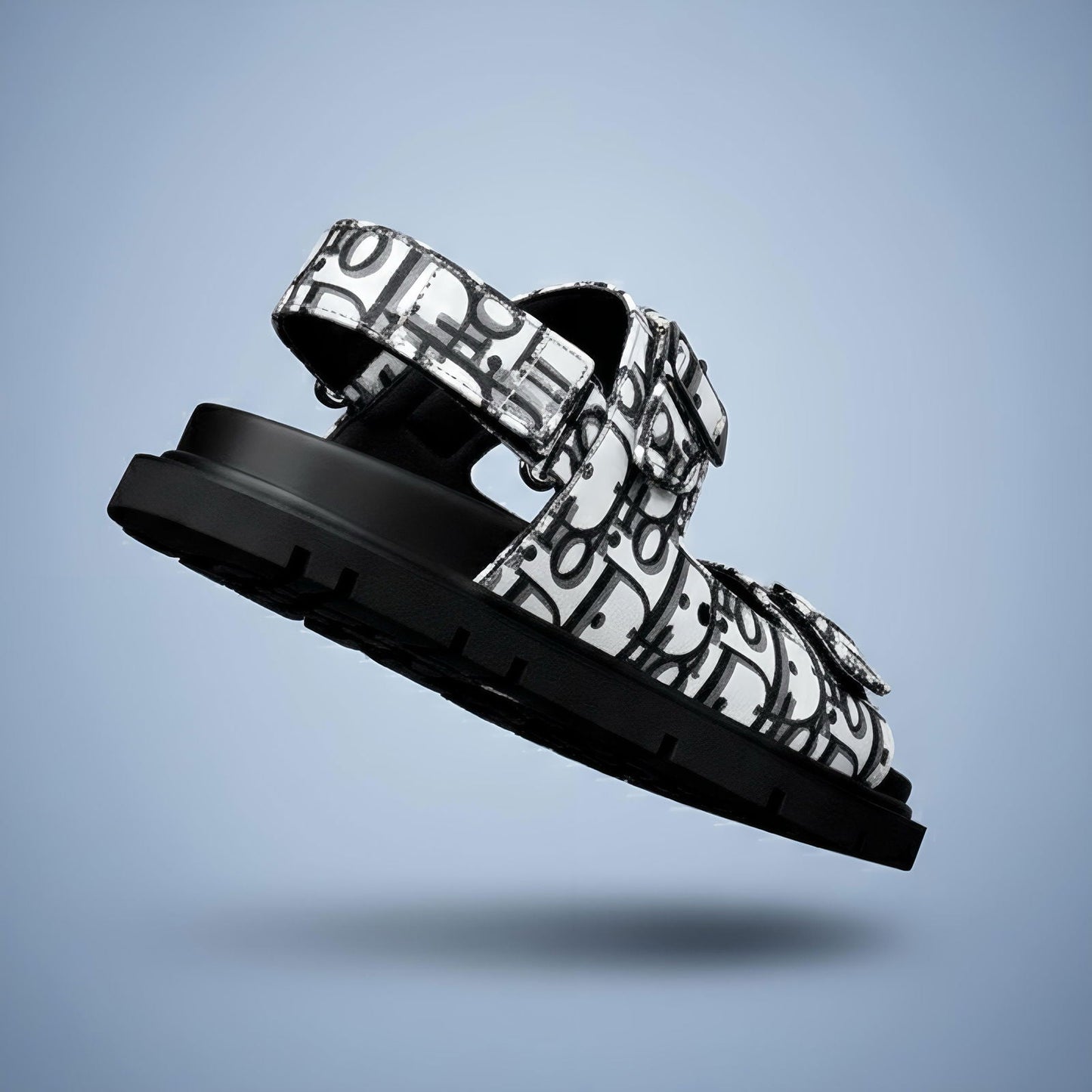 Aqua Obligue Sandals White