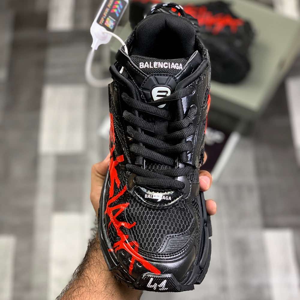 Ballenciiaga Runner Graffiitti (Black Redd)Top Premium Batch