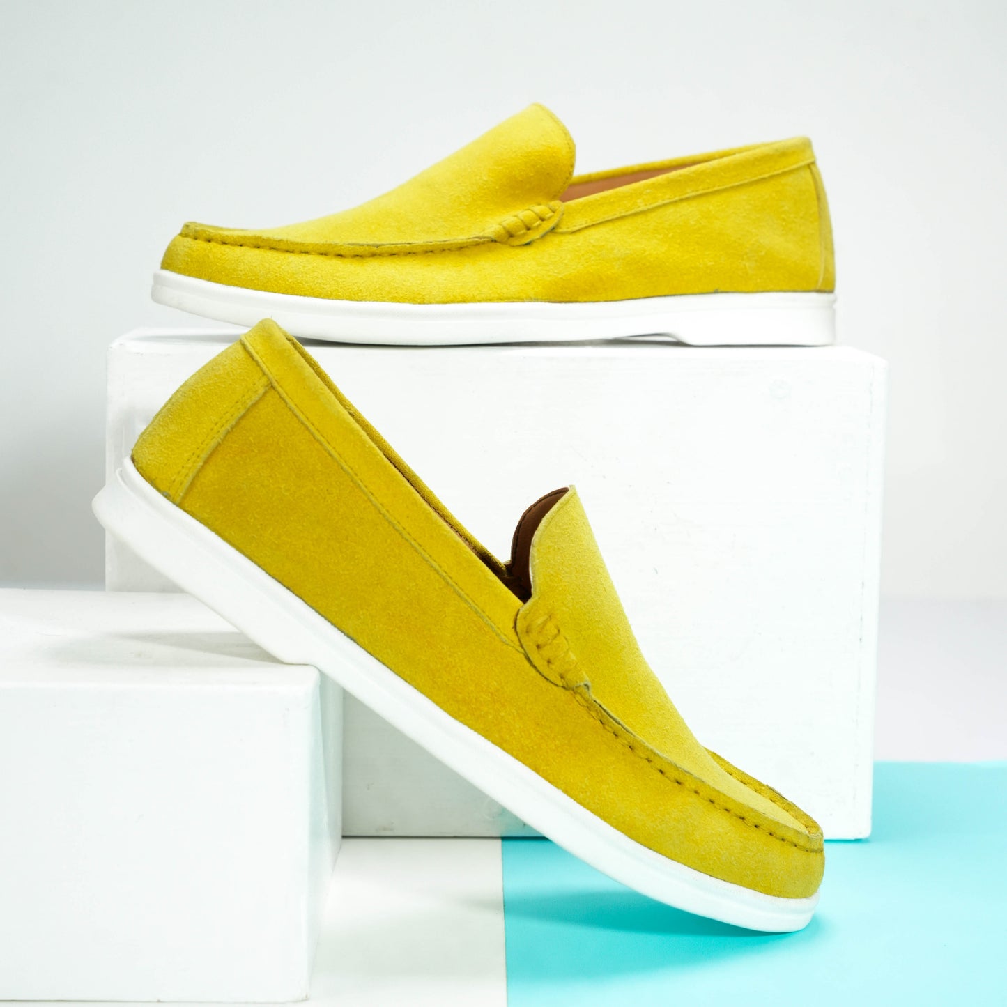 Monaco Suede Loafer ( Solar Bloom ) - 100% Pure Suede Leather