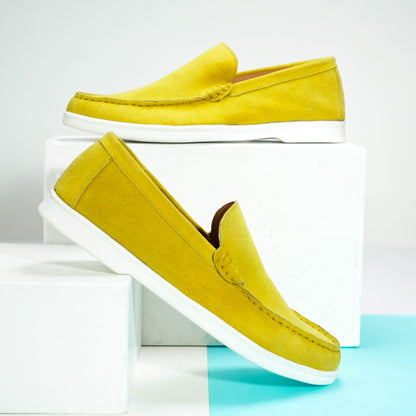 Monaco Suede Loafer ( Solar Bloom ) - 100% Pure Suede Leather