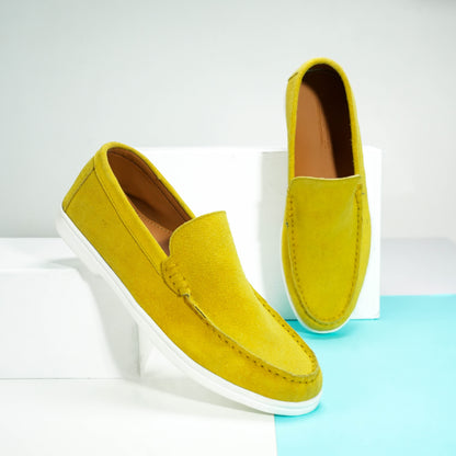 Monaco Suede Loafer ( Solar Bloom ) - 100% Pure Suede Leather