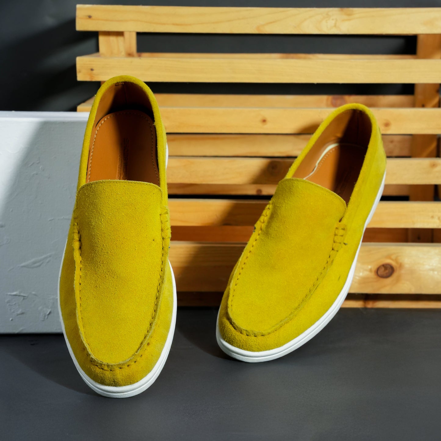 Monaco Suede Loafer ( Solar Bloom ) - 100% Pure Suede Leather