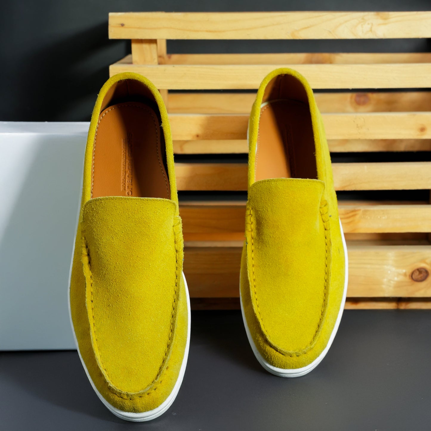 Monaco Suede Loafer ( Solar Bloom ) - 100% Pure Suede Leather