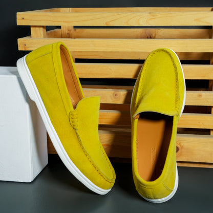 Monaco Suede Loafer ( Solar Bloom ) - 100% Pure Suede Leather