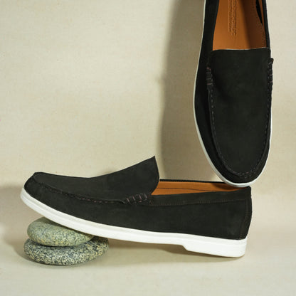 Monaco Suede Loafer ( Dark Cocoa ) - 100% Pure Suede Leather