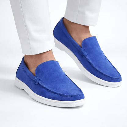Monaco Suede Loafer ( Santorini Blue ) - 100% Pure Suede Leather