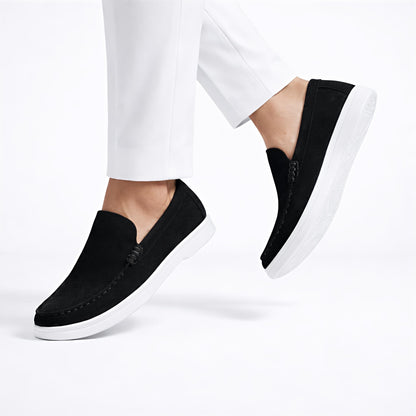 Monaco Suede Loafer ( Black ) - 100% Pure Suede Leather