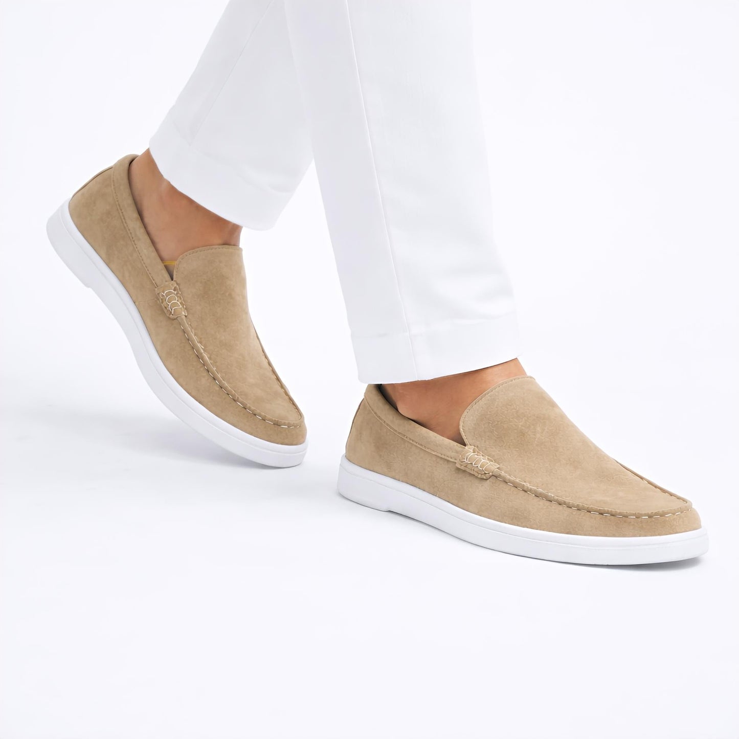 Monaco Suede Loafer ( Dune ) - 100% Pure Suede Leather