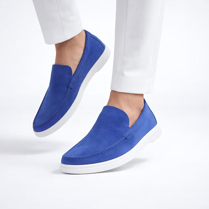 Monaco Suede Loafer ( Santorini Blue ) - 100% Pure Suede Leather