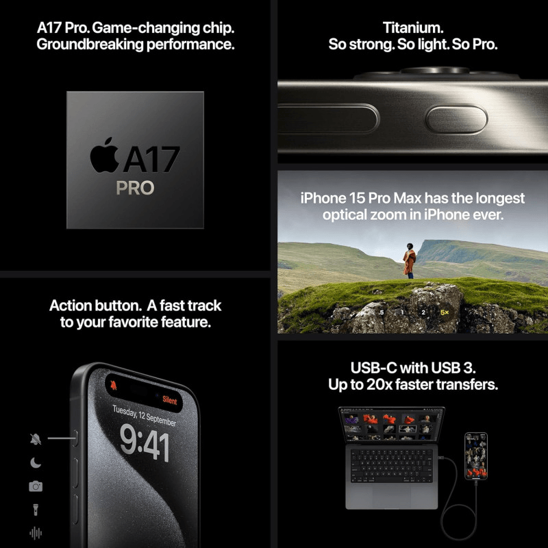 iPhone 15 Pro Max Titanium 5G With FaceTime - International Version